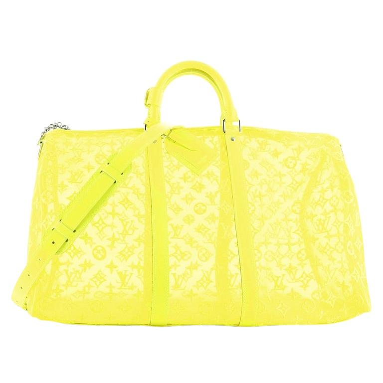 Louis Vuitton Keepall Bandouliere Monogram Mesh 50 Yellow for Men