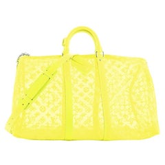 Louis Vuitton Keepall Bandouliere Bag Monogram See Through Mesh 50