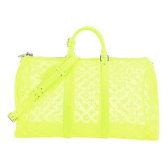 Louis Vuitton Keepall Bandouliere Bag Monogram See Through Mesh 50