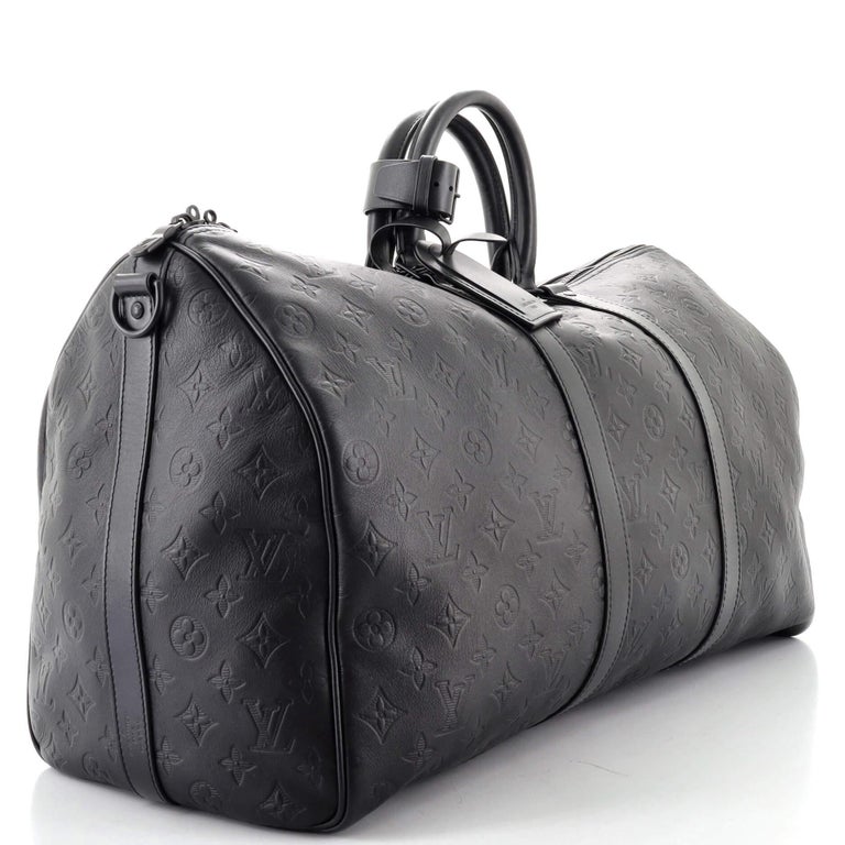 Louis Vuitton Boston Bag Monogram Shadow Keepall Bandouliere 50