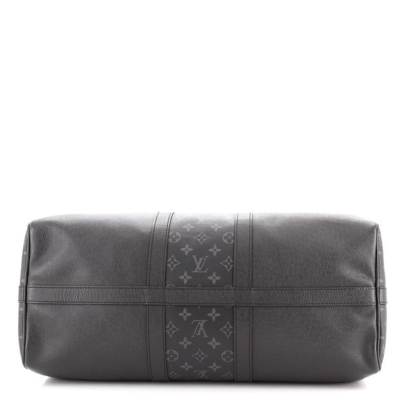 Louis Vuitton Keepall Bandouliere Tasche mit Monogramm Taigarama 50 im Zustand „Gut“ in NY, NY