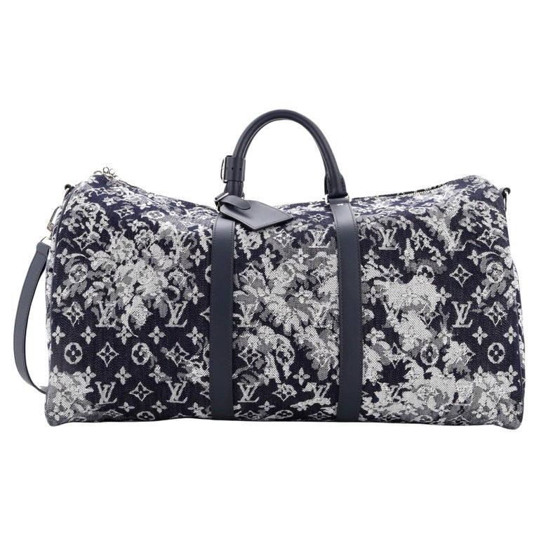 Louis Vuitton LV Unisex Grand Sac Monogram Tapestry Coated Canvas-Navy -  LULUX