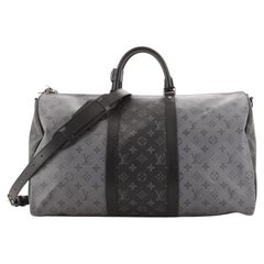 Louis Vuitton Keepall Bandouliere Bag Reverse Monogram Eclipse 50