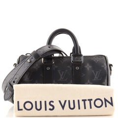 Louis Vuitton Keepall Bandouliere Bag Reverse Monogram Eclipse Canvas XS