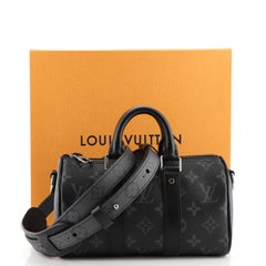 Louis Vuitton Keepall Bandouliere Bag Reverse Monogram Eclipse Canvas XS