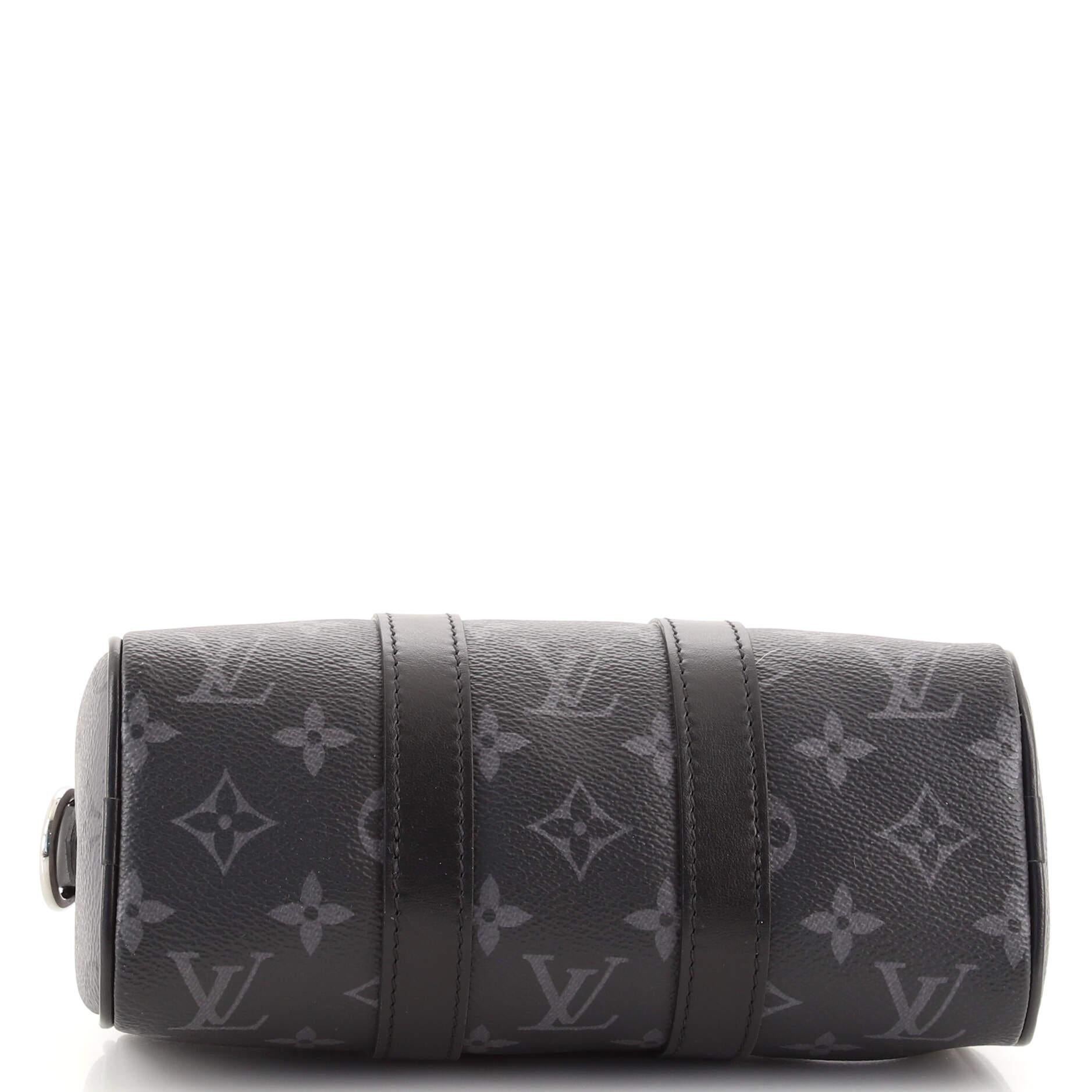 Louis Vuitton Keepall Bandouliere Bag Reverse Monogram Eclipse Canvas XS In Good Condition In NY, NY