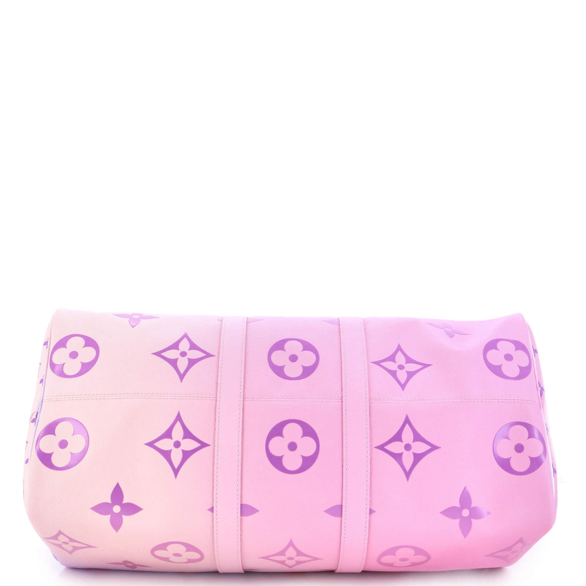 Louis Vuitton Keepall Bandouliere Bag Spring in the City Monogram Giant Canvas 1