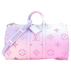 Louis Vuitton Keepall Bandouliere Bag Spring in the City Monogram Giant Canvas 