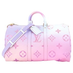 Louis Vuitton Keepall Bandouliere Bag Spring in the City Monogram Giant Canvas