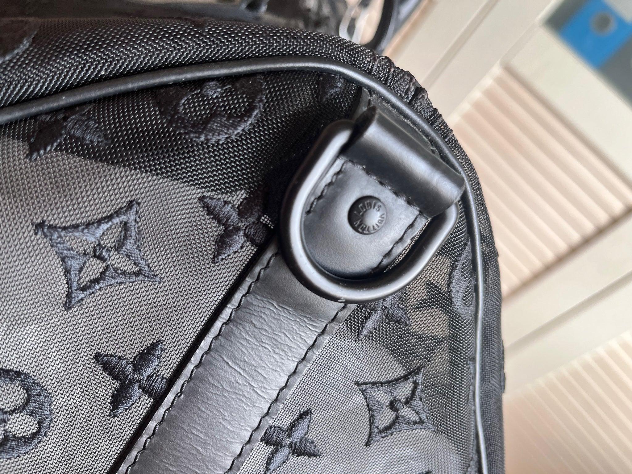 Louis Vuitton Keepall Bandouliere Monogram Mesh 50 Black in Mesh/Leather 13