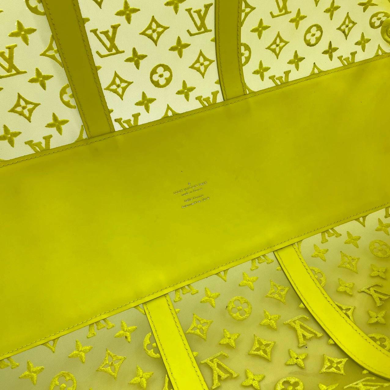 Louis Vuitton Keepall Bandouliere Monogram Mesh 50 Yellow in Mesh/Leather 8
