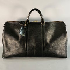 LOUIS VUITTON Keepall Schwarz Epi Leder Duffle Bag