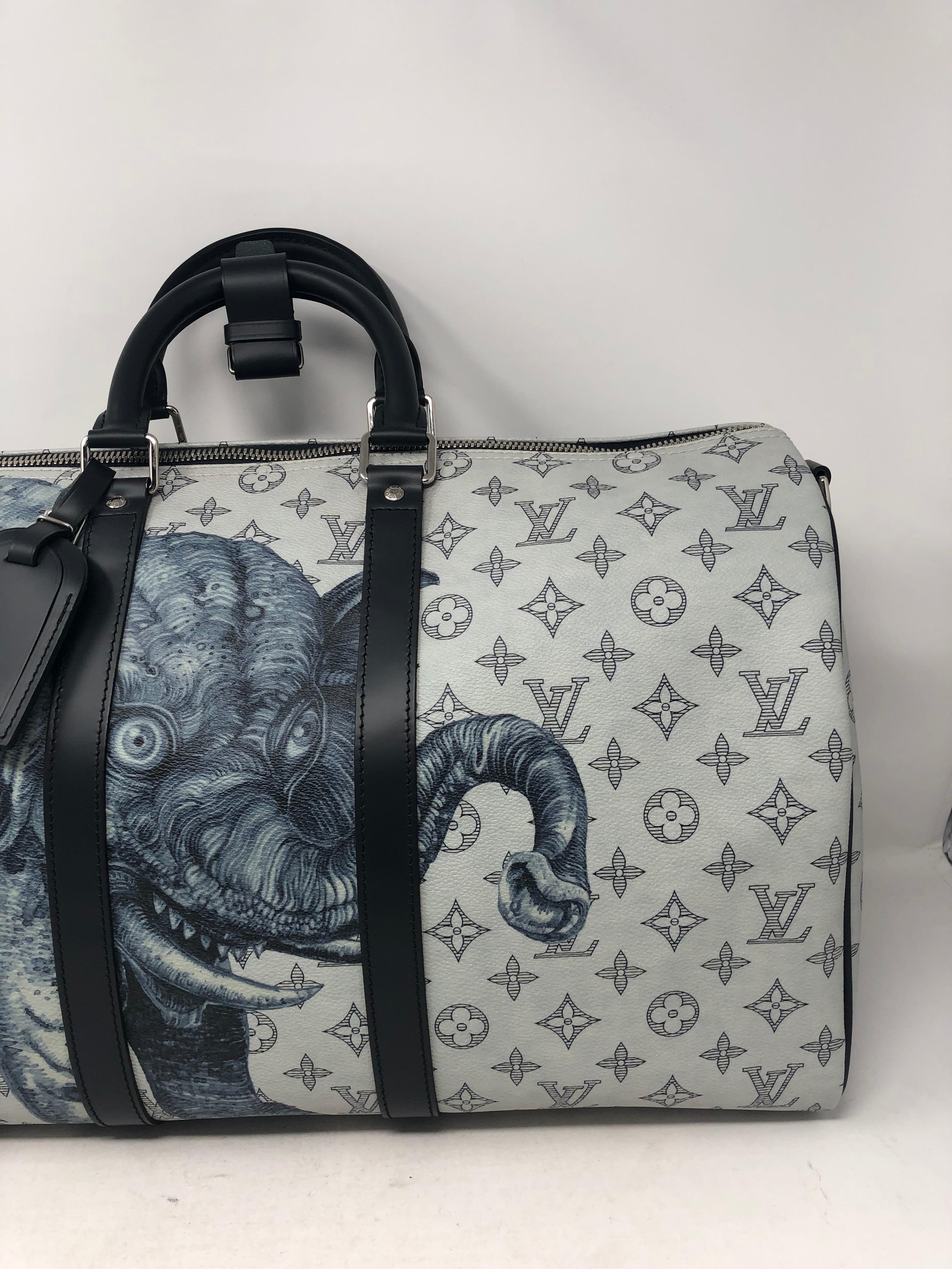 Gray Louis Vuitton Keepall Chapman Brothers Bandouliere