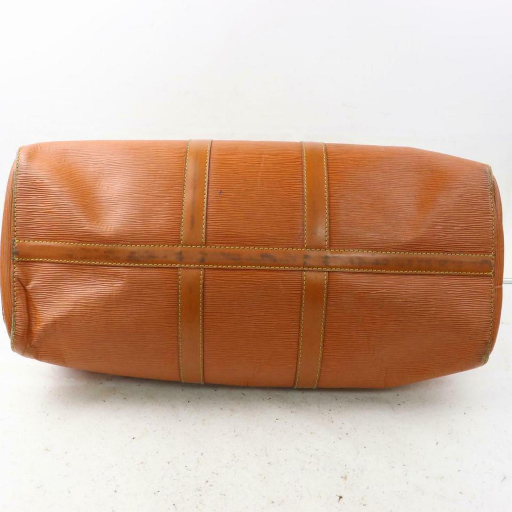 Women's Louis Vuitton Keepall Duffle 45 Boston 870585 Epi Leather Weekend/Travel Bag For Sale