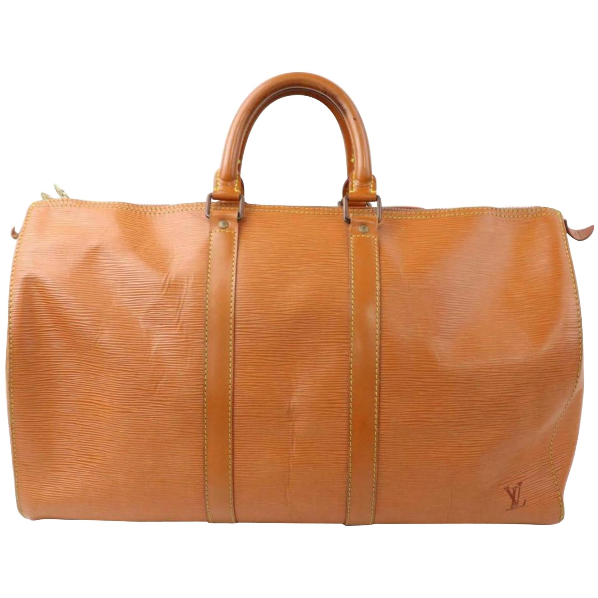Louis Vuitton Orange Duffle Bag - For Sale on 1stDibs