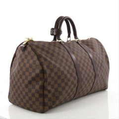 Louis Vuitton Keepall Duffle  50 870229 Brown Coated Canvas Weekend/Travel Bag
