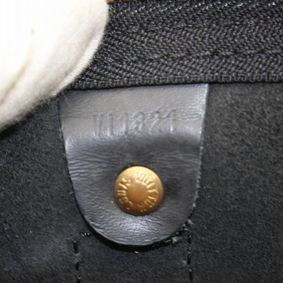 Louis Vuitton Keepall Duffle Noir 45 869492 Black Leather Weekend/Travel Bag For Sale 7