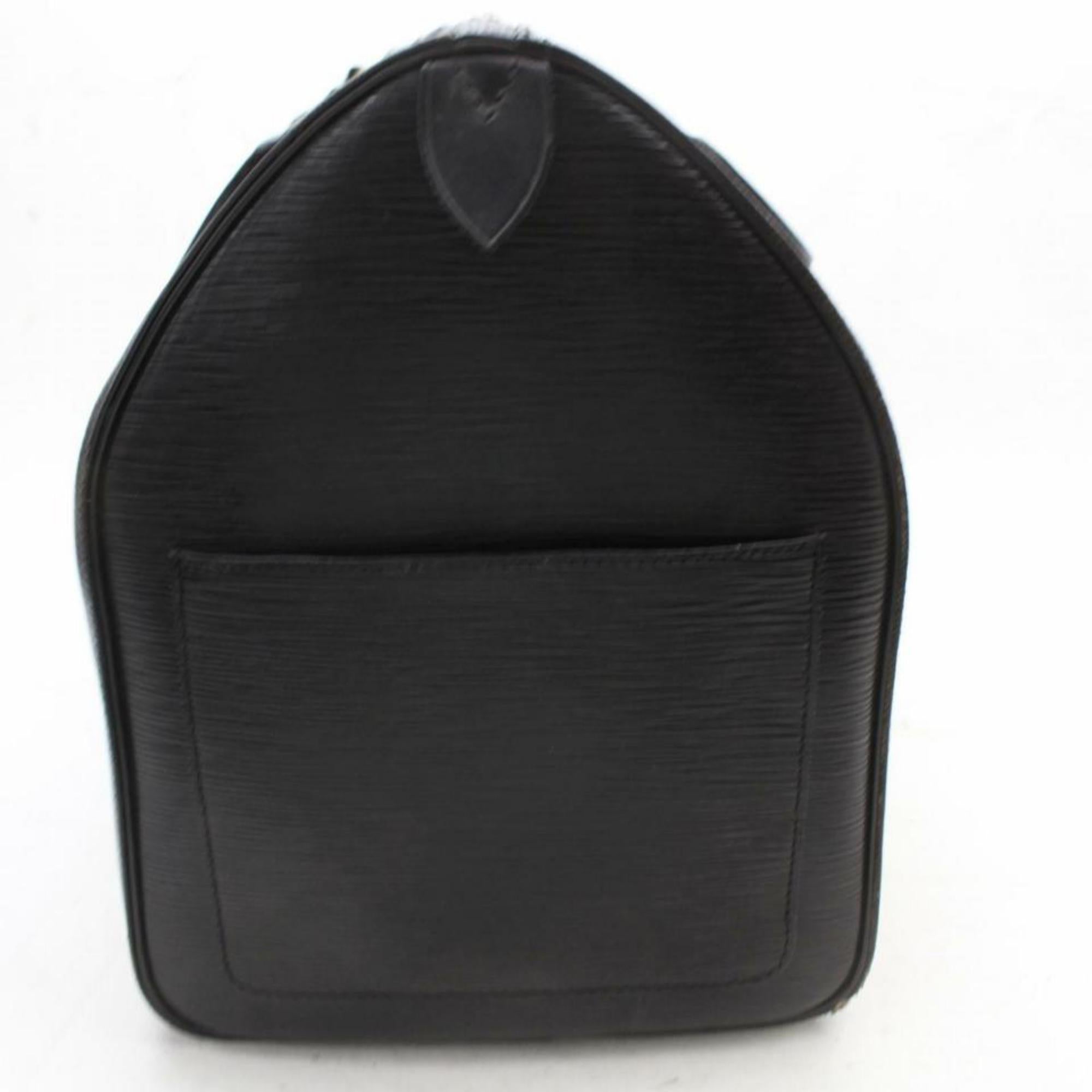 Louis Vuitton Keepall Duffle Noir 45 870140 Black Leather Weekend/Travel Bag For Sale 4
