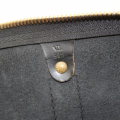 Louis Vuitton Keepall Duffle Noir 50 869589 Black Leather Weekend/Travel Bag