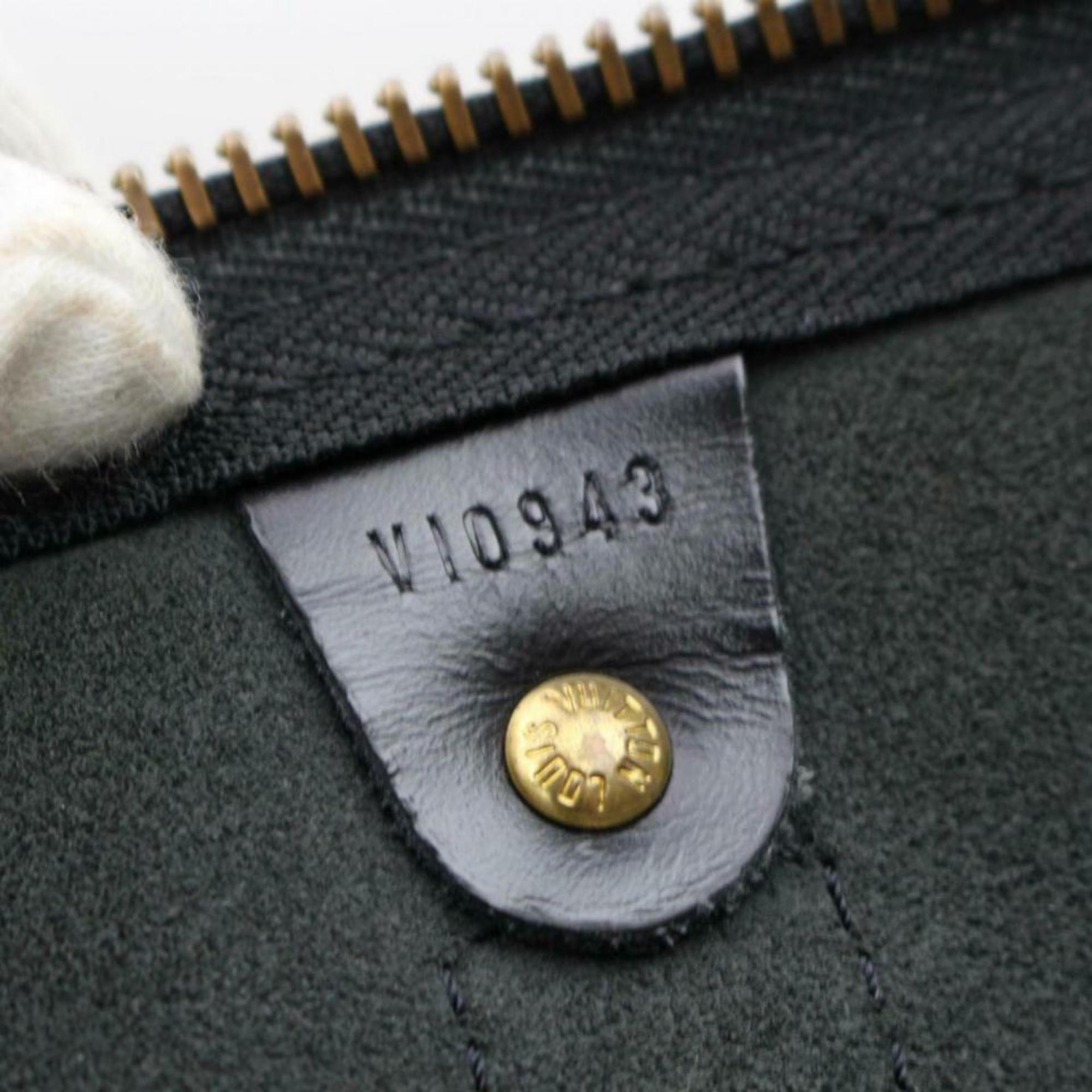 Louis Vuitton Keepall Duffle Noir 50 Mm 870239 Black Leather Weekend/Travel Bag For Sale 6
