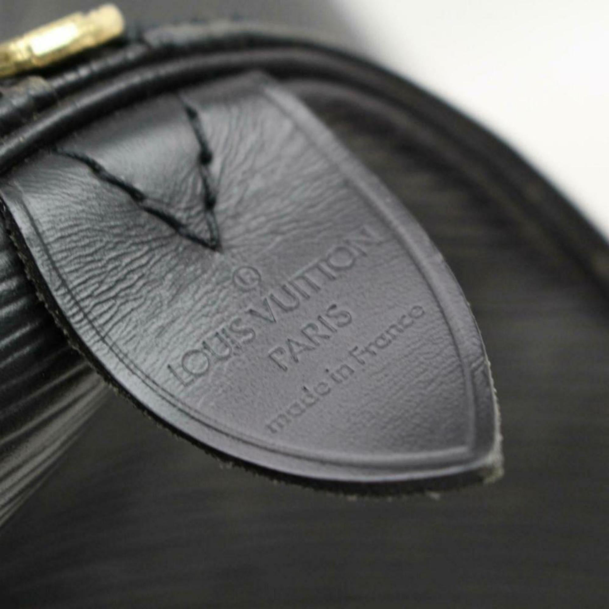 Women's or Men's Louis Vuitton Keepall Duffle Noir 50 Mm 870239 Black Leather Weekend/Travel Bag For Sale