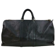 Louis Vuitton Keepall Duffle Noir 55 870599 Black Epi Leather Weekend/Travel Bag