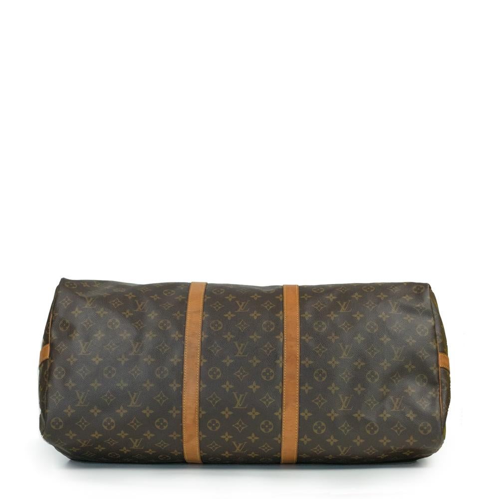 Louis Vuitton, Keepall in brown canvas In Good Condition For Sale In Clichy, FR