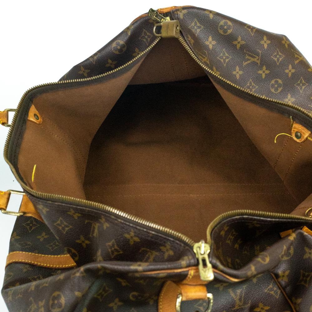 Women's Louis Vuitton, Keepall in brown canvas For Sale