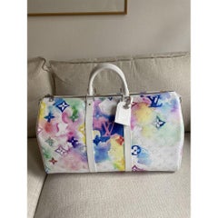 Louis Vuitton, Keepall in white canvas