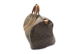 Louis Vuitton Keepall Monogram 50 232432 Brown Coated Canvas Weekend/Travel Bag