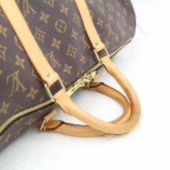 Louis Vuitton Keepall Monogram 50 869098 Brown Coated Canvas Weekend/Travel Bag