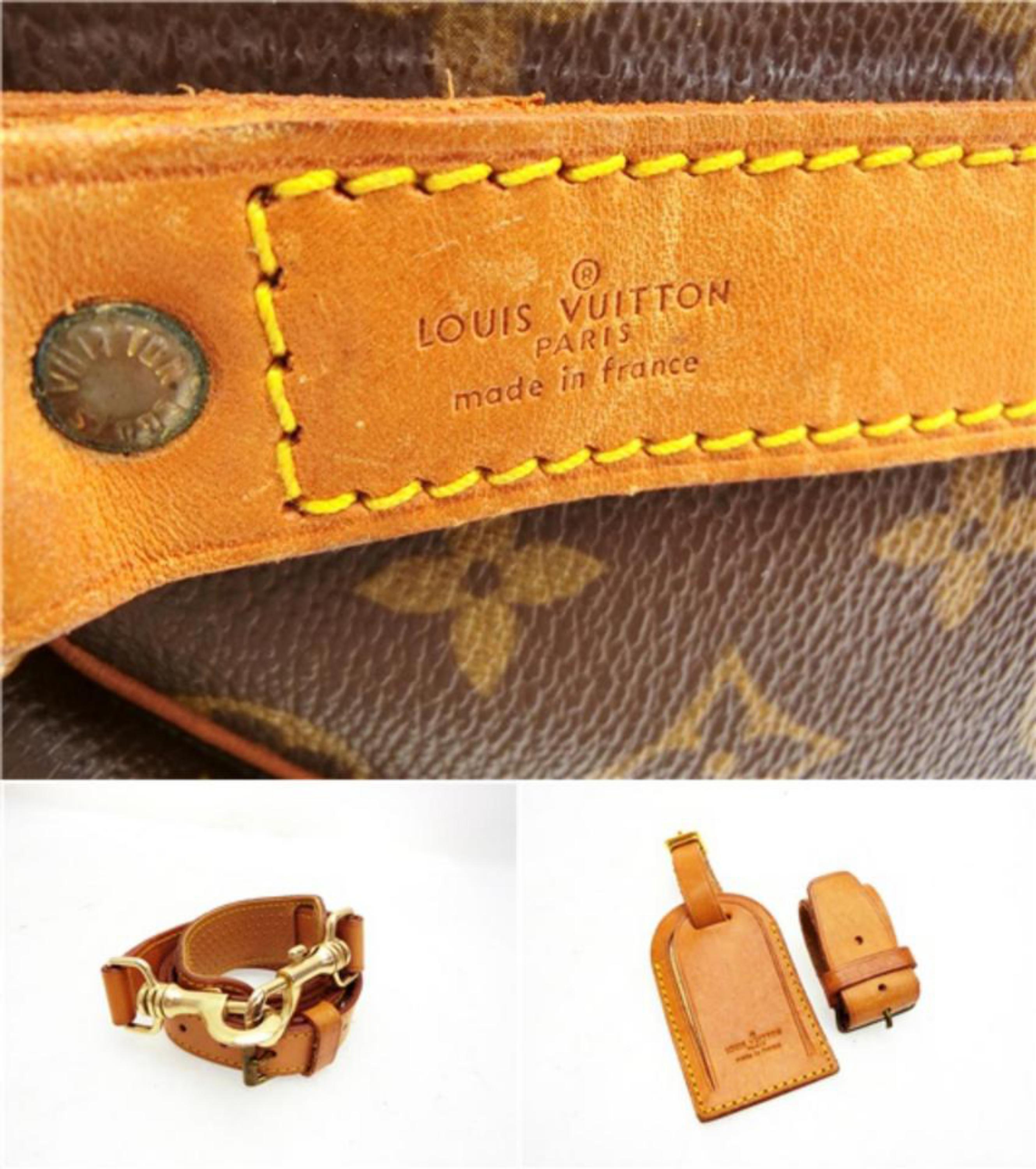 Louis Vuitton Keepall Monogram Bandouliere 50 228340 Brown Coated Canvas Weekend 1