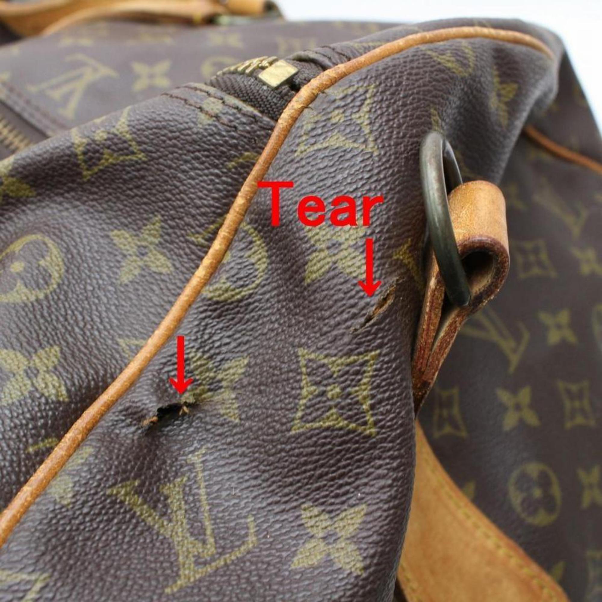 Louis Vuitton Keepall Monogram Sac Polochon 70 869077 Brown Weekend/Travel Bag For Sale 4