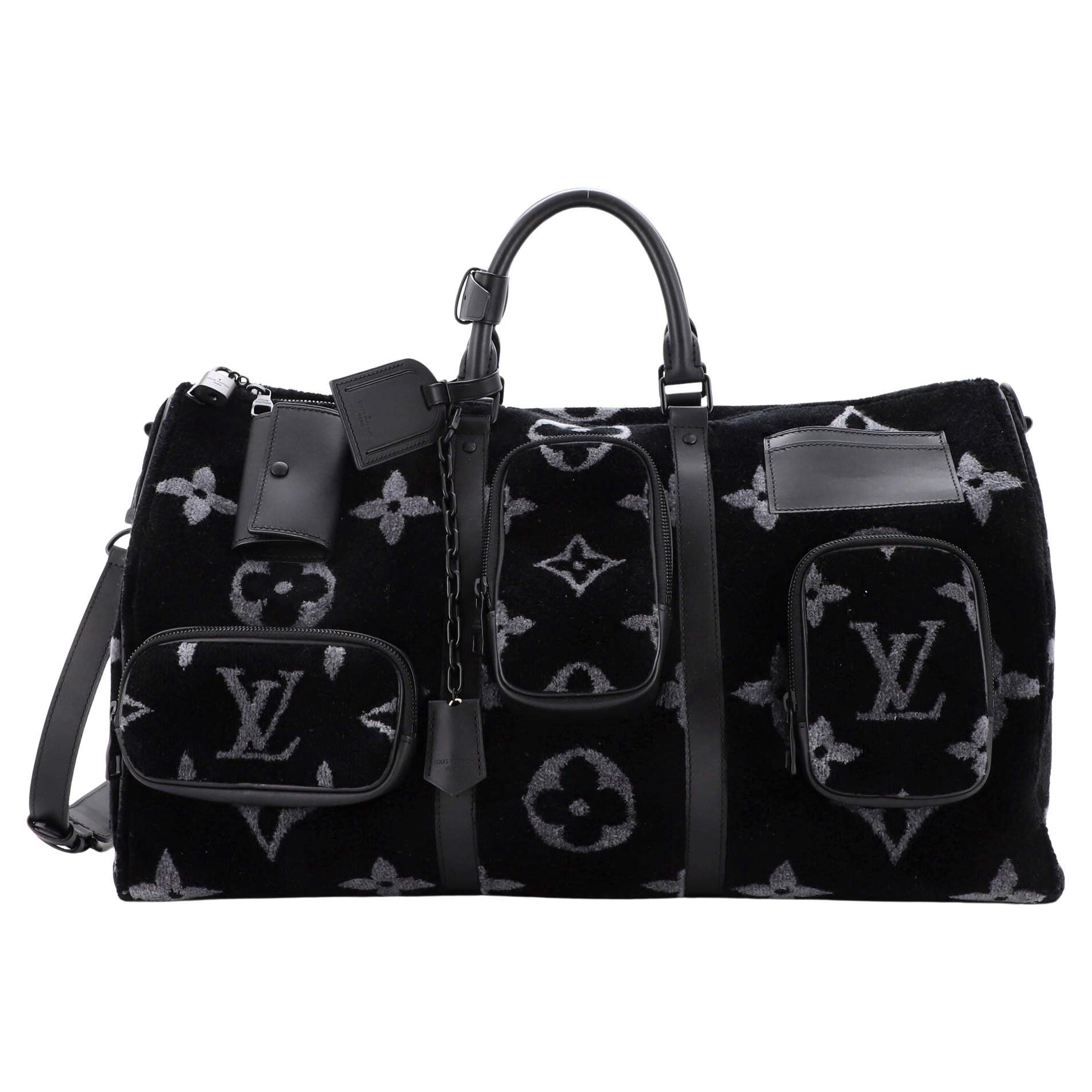 Louis Vuitton Keepall Multipocket Bandouliere Bag Monogram Tuffetage 50