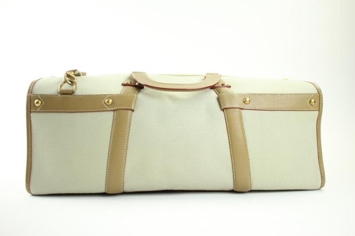 Beige Louis Vuitton Keepall Neverfull Trianon Sac 50 65lva3117 Weekend/TTravel Bag For Sale