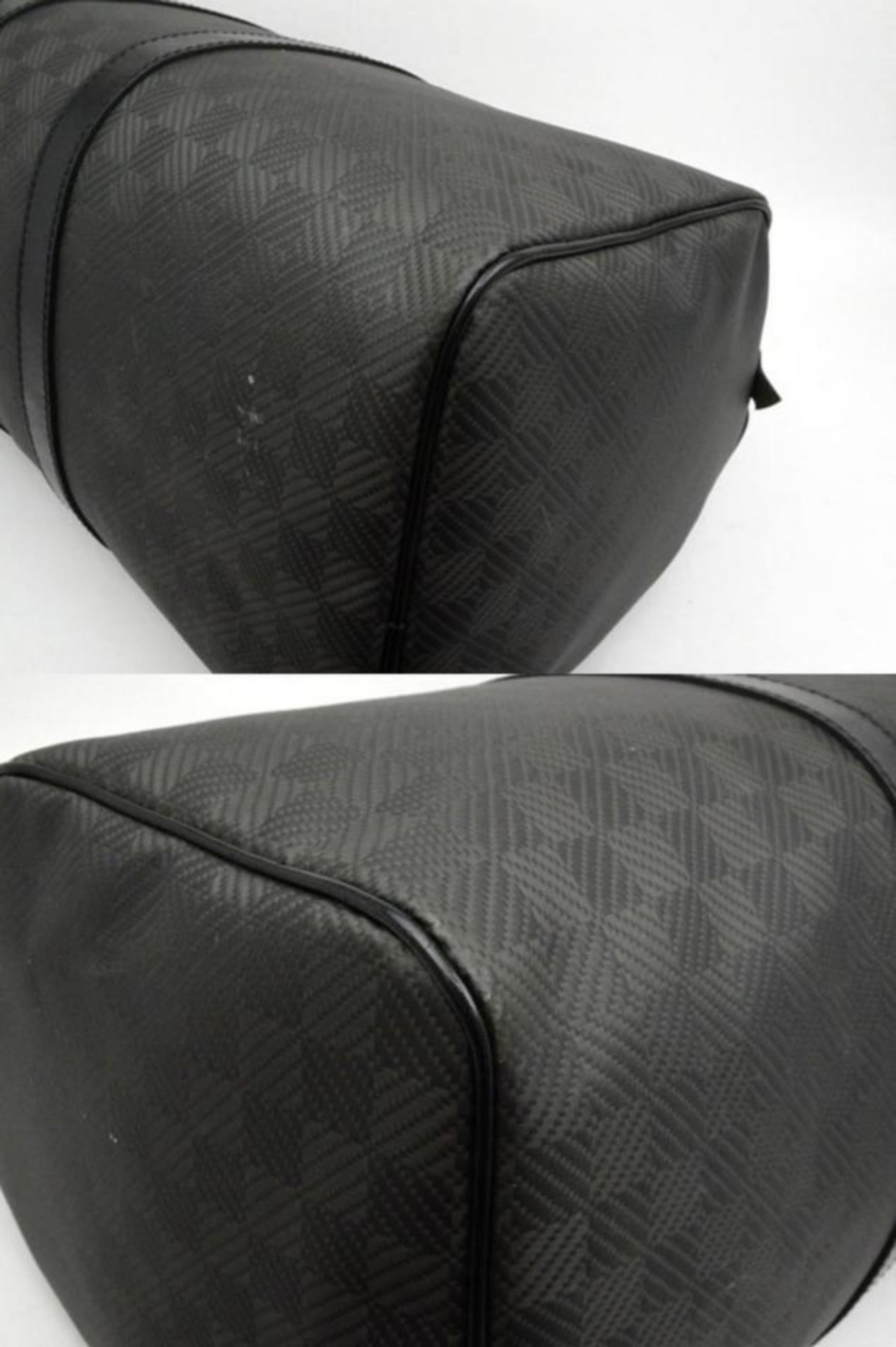 Louis Vuitton Keepall (Rare) Damier Graphite Carbon Fiber Carbone 45 230665 For Sale 3