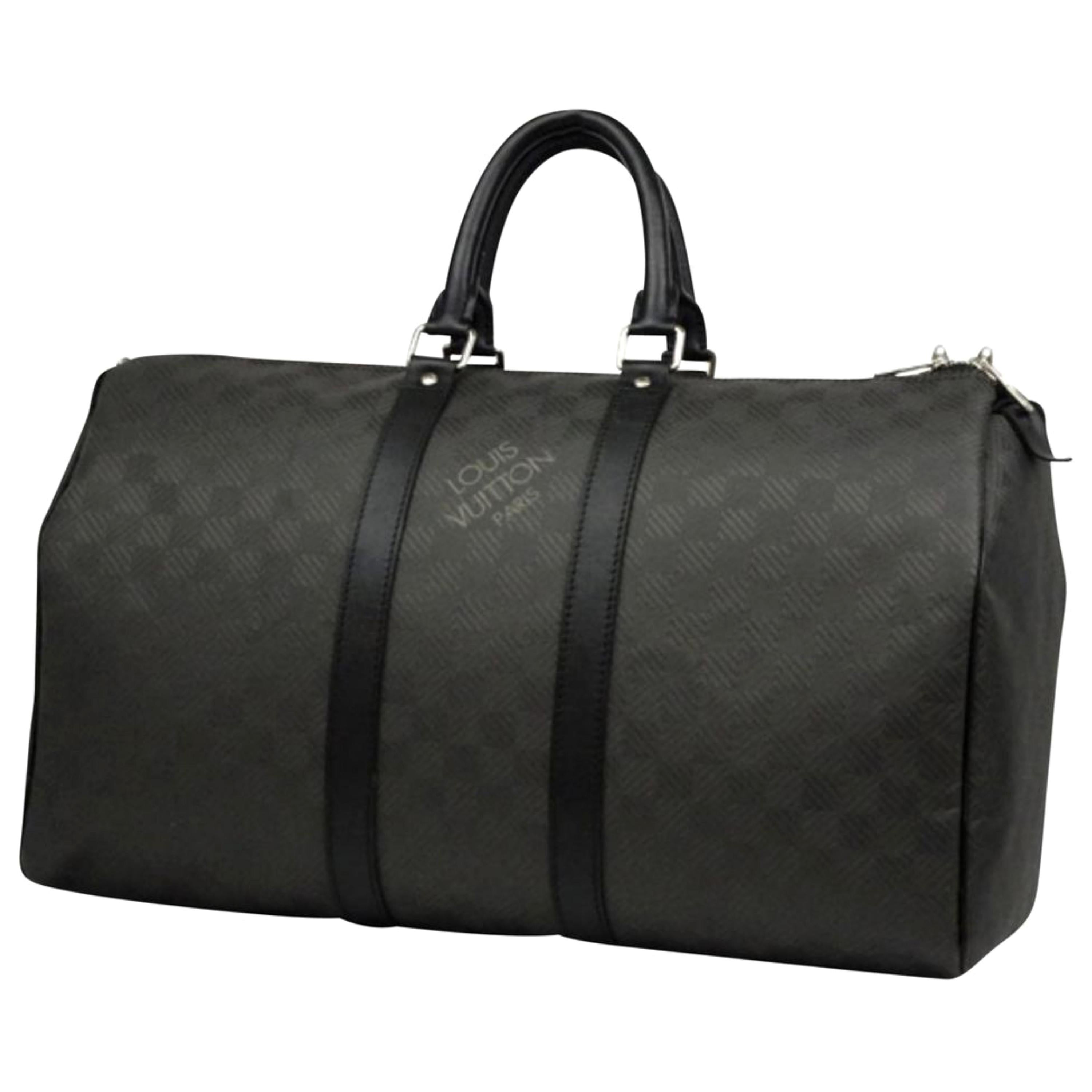 Louis Vuitton Keepall (Rare) Damier Graphite Carbon Fiber Carbone 45 230665 For Sale