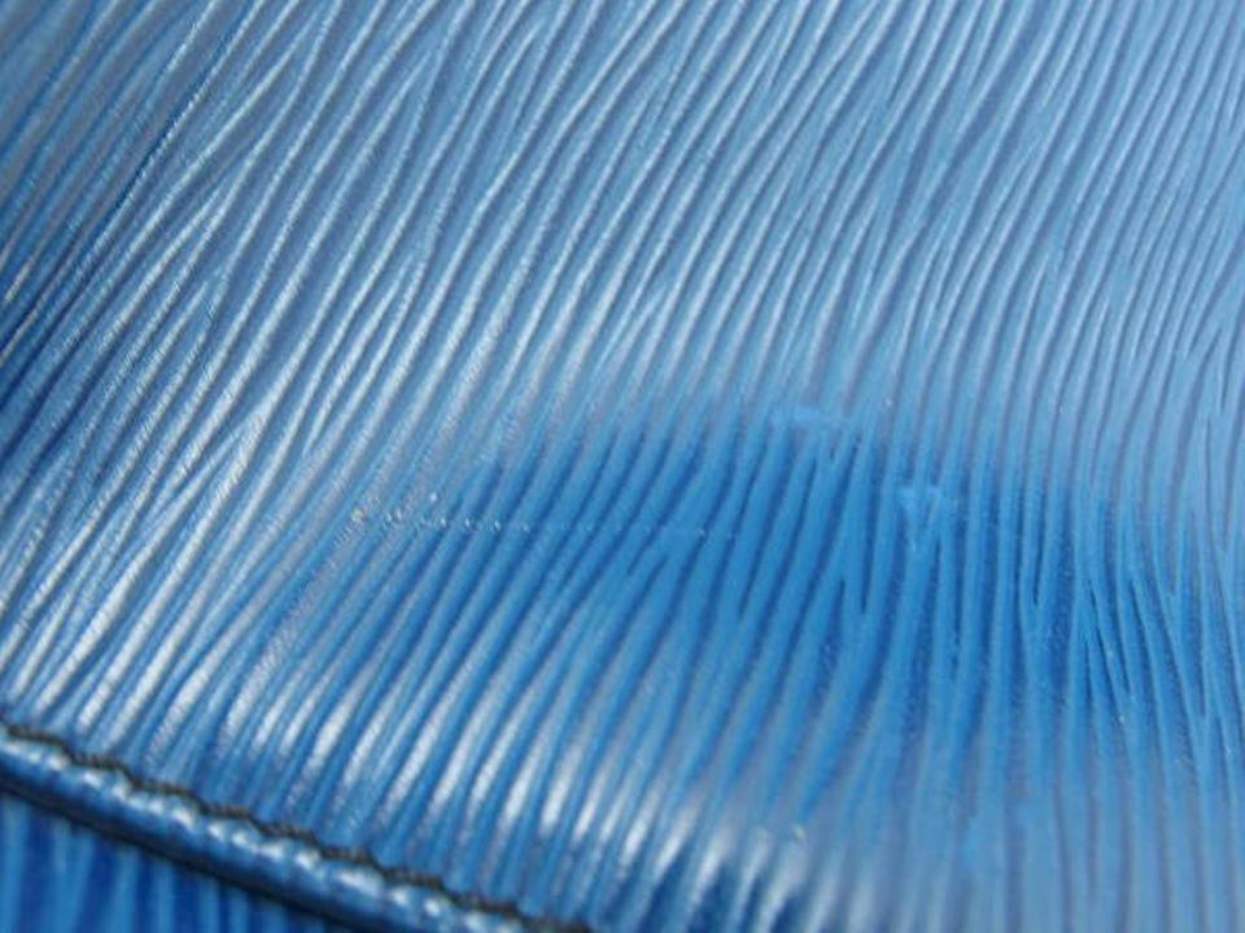 Louis Vuitton Keepall Toledo Epi 45 215340 Blue Leather Weekend/Travel Bag 7