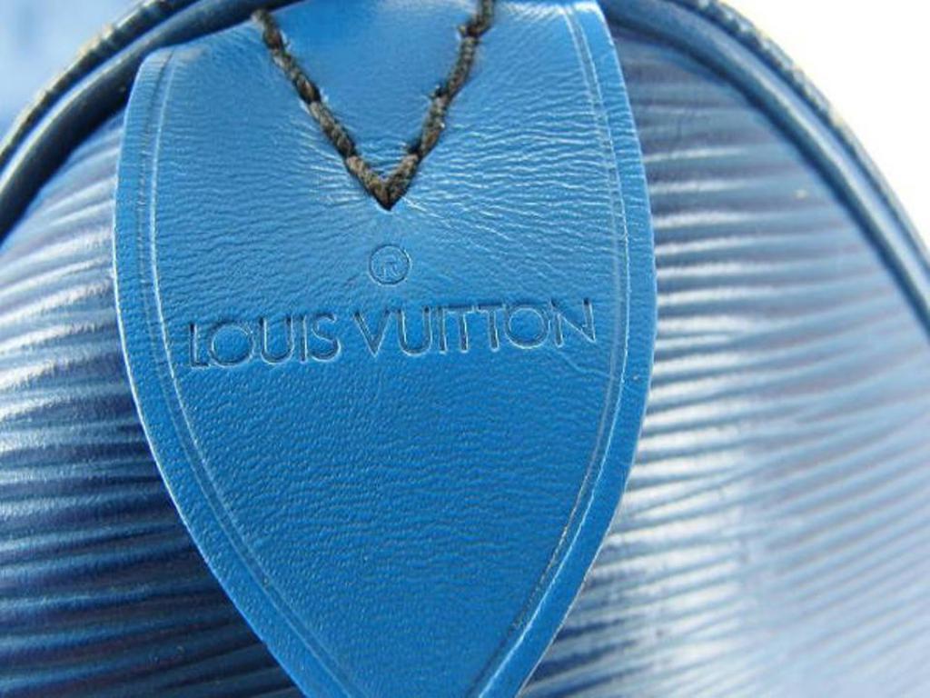 Louis Vuitton Keepall Toledo Epi 45 215340 Blue Leather Weekend/Travel Bag 2