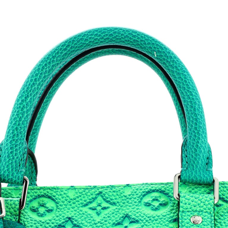 Louis Vuitton Keepall Tote Taurillon Illusion Blue/Green in Leather with  Silver-tone - GB