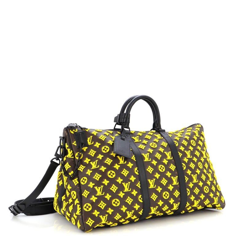 Louis Vuitton 2019 Monogram Tuffetage Keepall Triangle Bandouliere 50 -  Weekenders, Bags