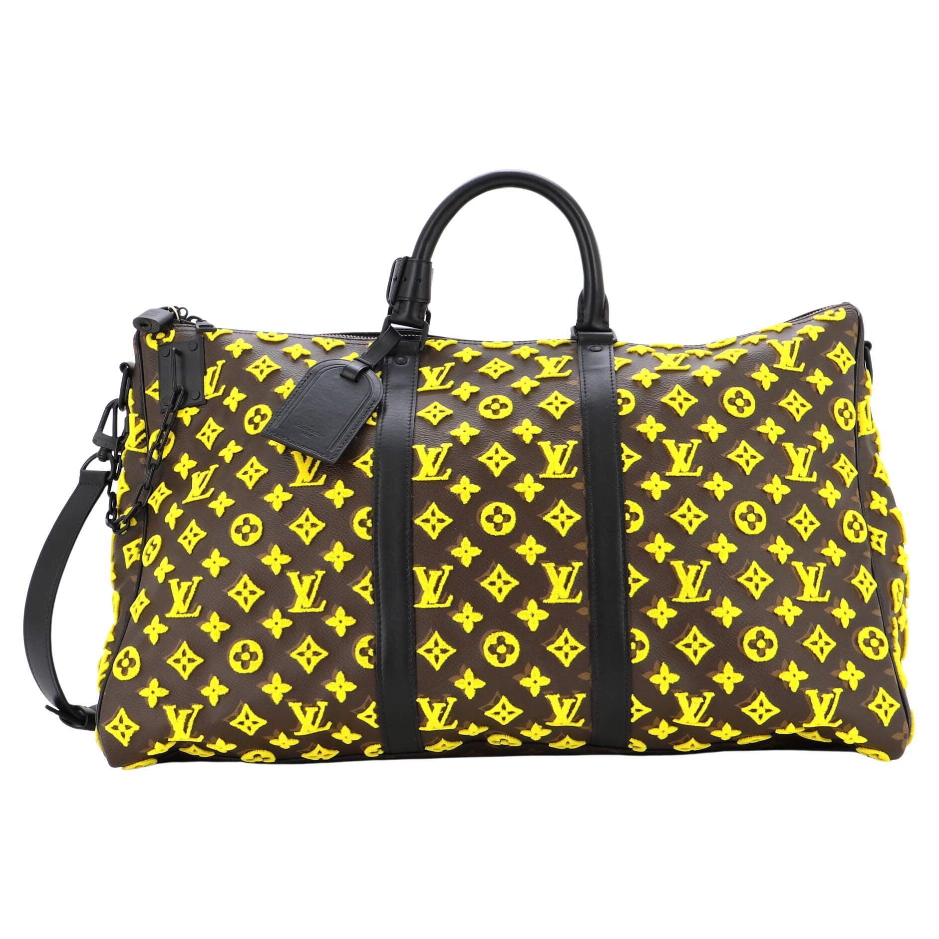 Louis Vuitton 2019 pre-owned Monogram Mesh Keepall Bandouliere 50 Travel Bag  - Farfetch
