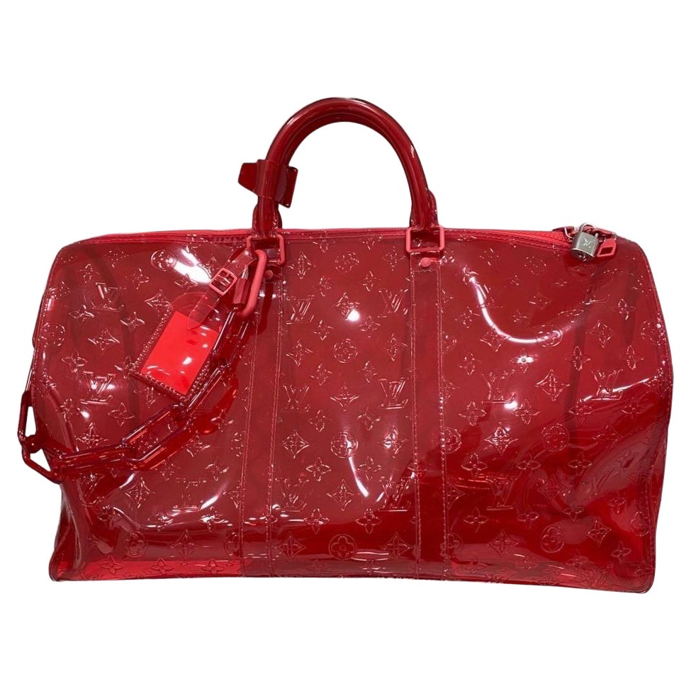 Louis Vuitton Keepall Virgil Abloh Red Travel Bag
