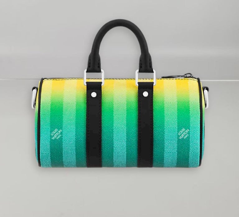 Louis Vuitton Keepall XS Bag Gradient Green Damier Stripes Coated Canvas at  1stDibs