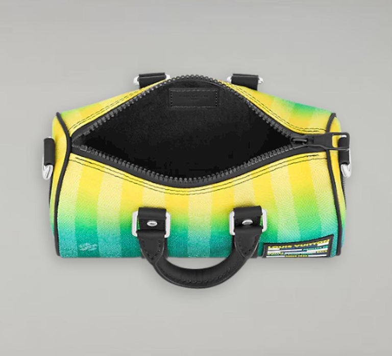 Louis Vuitton Keepall XS Bag Gradient Green Damier Stripes Coated