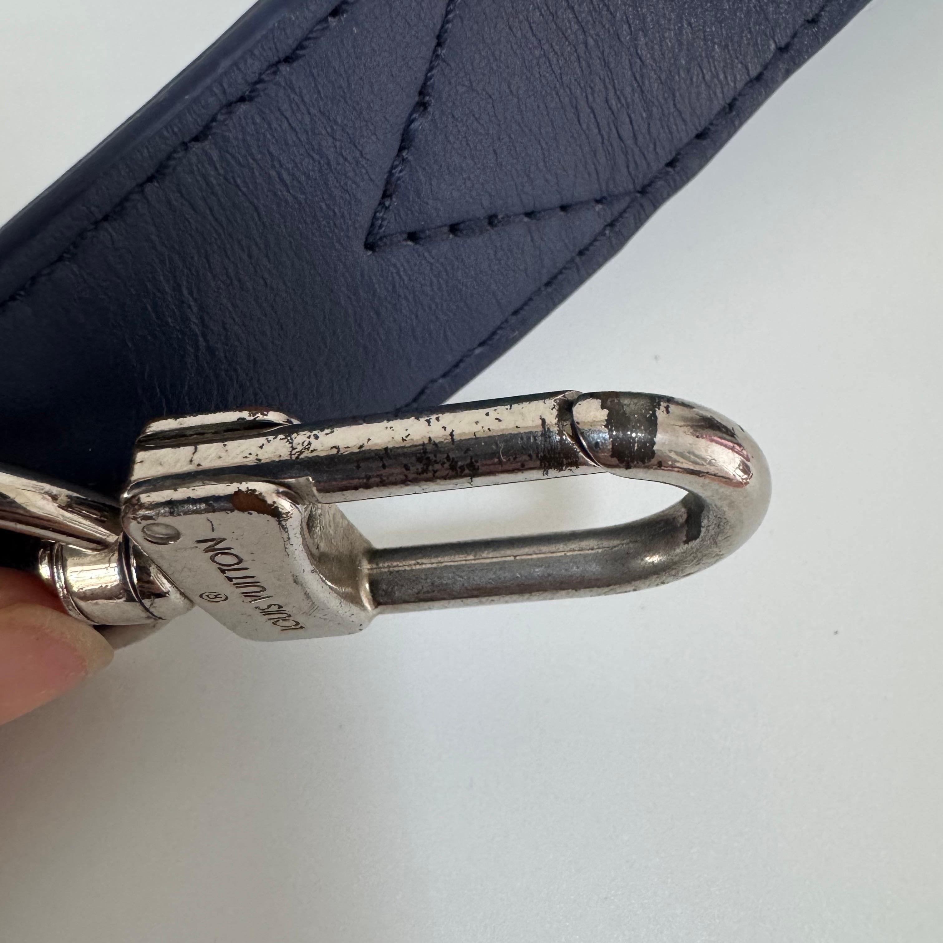 Louis Vuitton Keepall XS Blue Watercolor Leather and PU Crossbody Bag For Sale 7