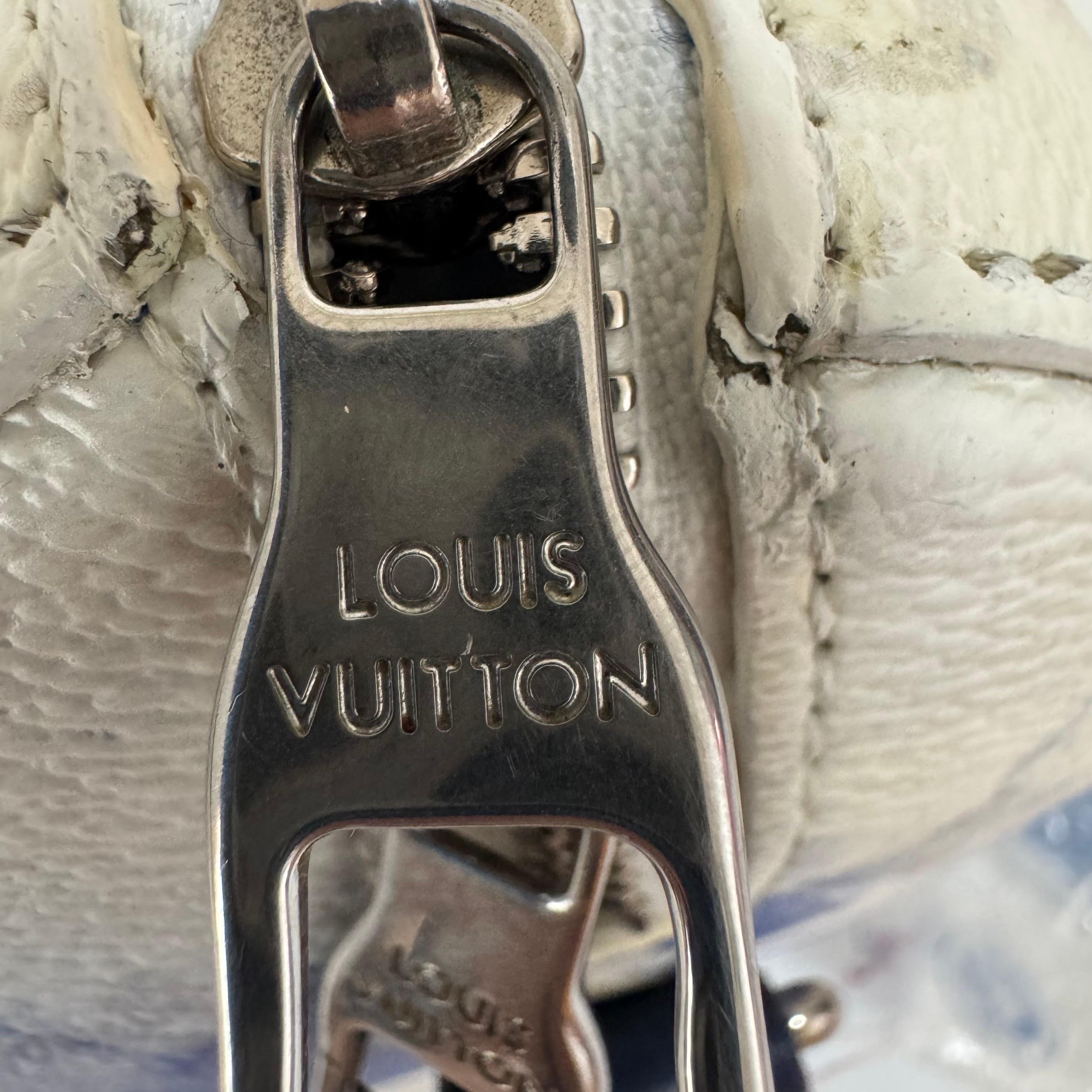 Louis Vuitton Keepall XS Blue Watercolor Leather and PU Crossbody Bag For Sale 15