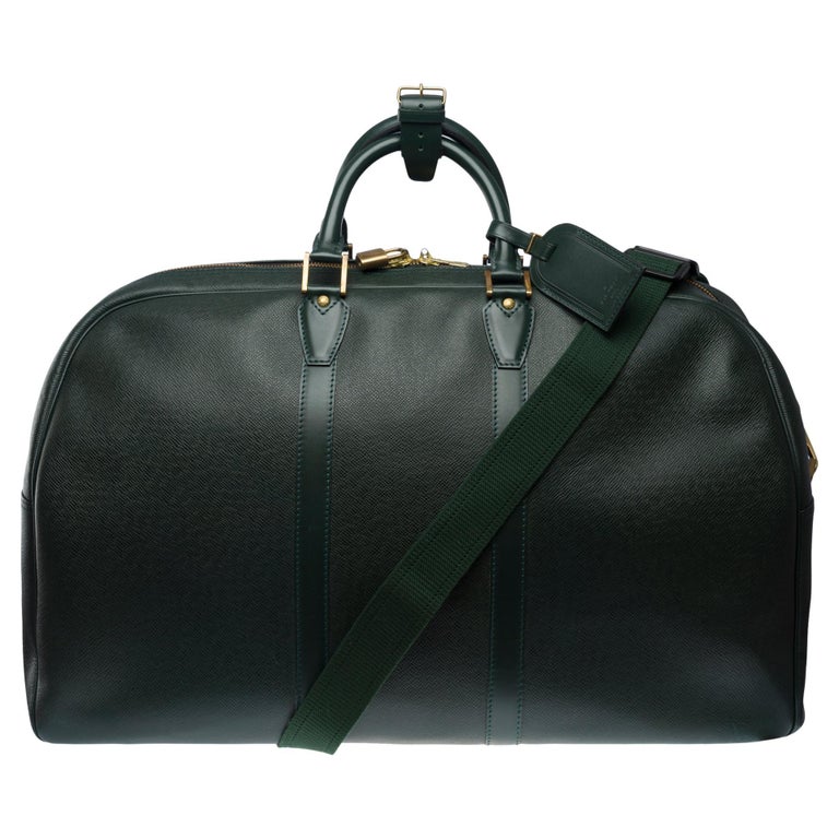 Louis Vuitton Kendall 55 GM Travel bag in Green Taïga leather with strap ,  GHW at 1stDibs