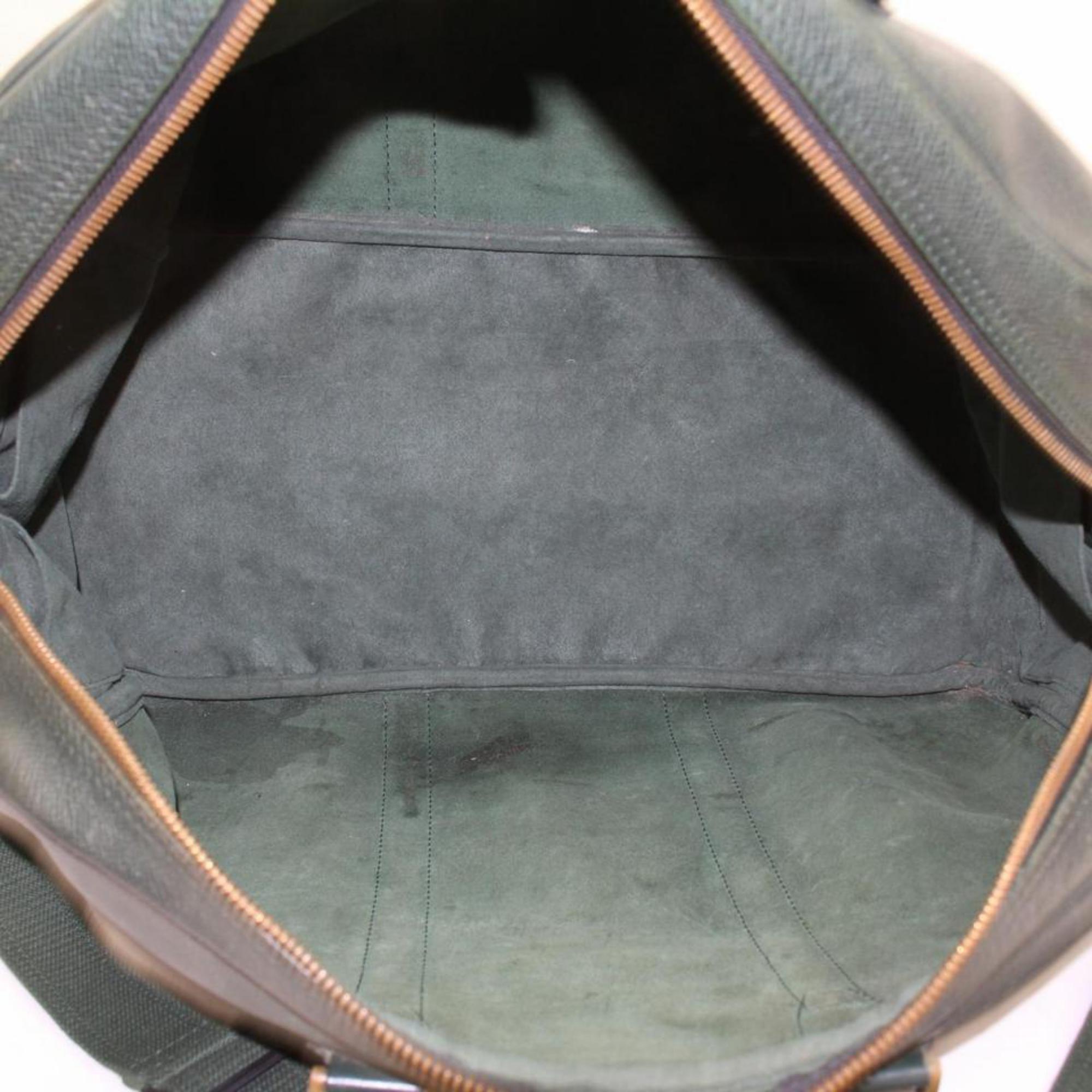 Women's Louis Vuitton Kendall Pm 865993 Green Leather Weekend/Travel Bag For Sale