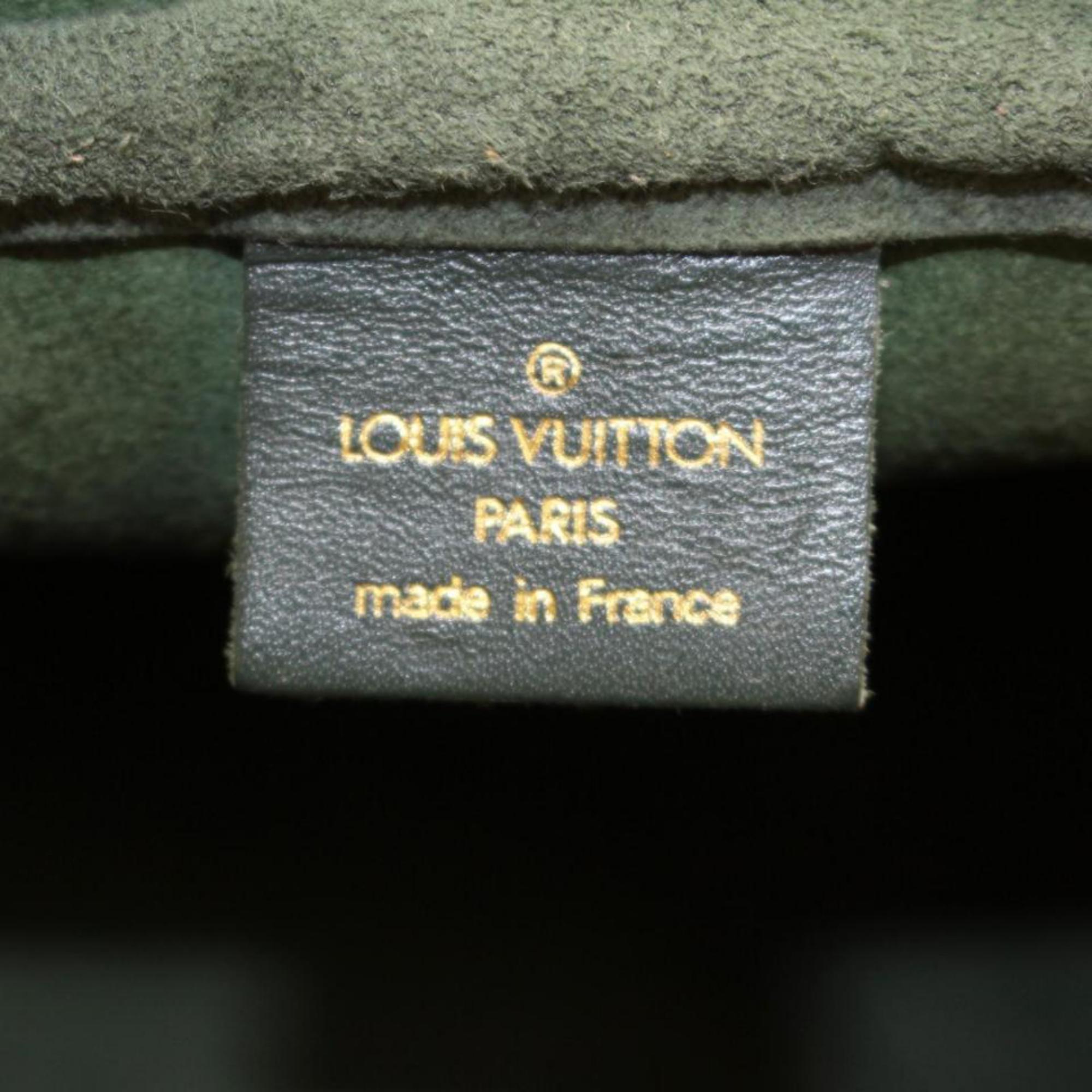 Louis Vuitton Kendall Pm 865993 Green Leather Weekend/Travel Bag For Sale 1